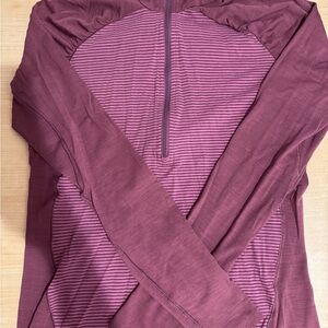 Patagonia Purple Merino Wool Blend Base Layer Thin Long Sleeve Top